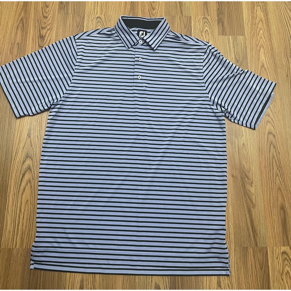 FootJoy Polo Mens Large Daytona Beach Golf Club Striped Performance